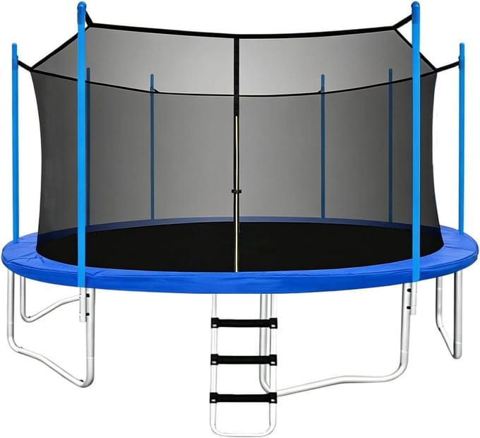 Trampoline Veiligheidsnet - Springnet Beschermhoes - Veilig Springen - Scheurbestendig Ontwerp - 43 m - Zwart
