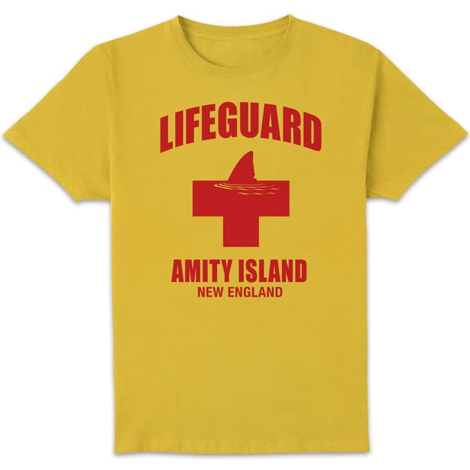 Jaws Amity Island Lifeguard T-shirt - Geel - S