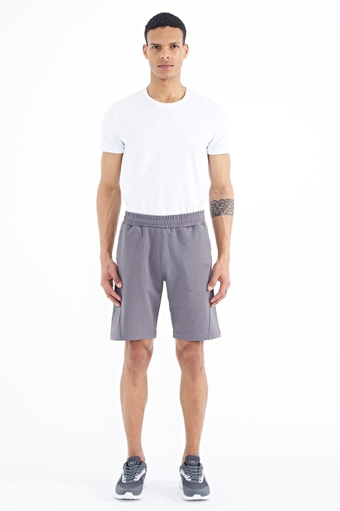 Heren Katoenmix Sweatershorts