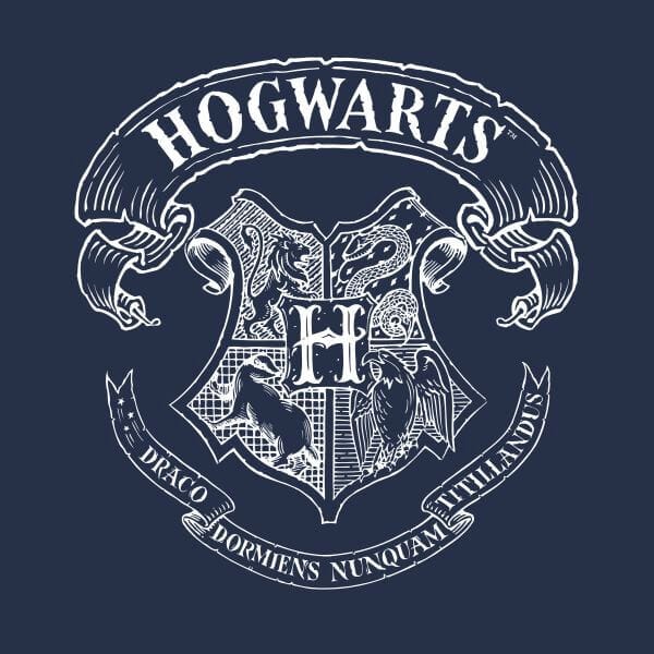 Harry Potter Hogwarts Crest Dames T-shirt - Navy - M