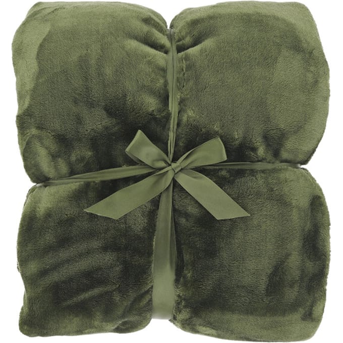 Unique Living plaid silke 150x200cm winter green