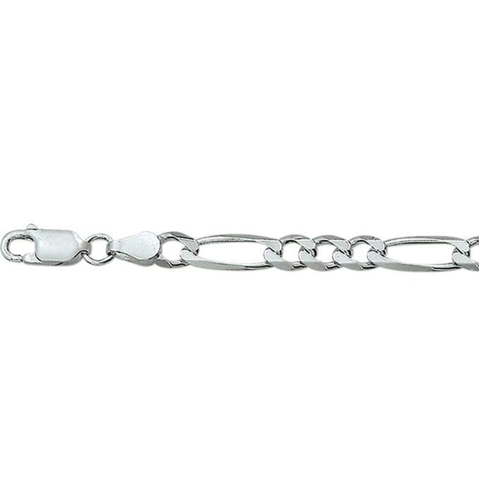 Zilveren figaro schakel armband 21cm 1337625