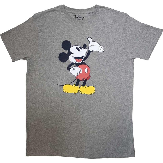 Disney Uniseks volwassen onthulling Mickey Mouse T-shirt (Grijs)