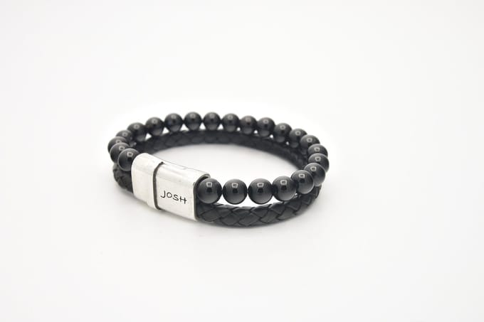Josh-9286-Armband-Zwart-Heren-22,5cm