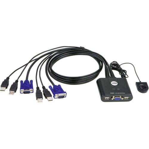 ATEN CS22U-AT KVM-switch 2 poorten VGA USB 2048 x 1536 Pixel