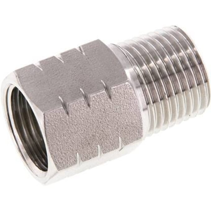 R 1/2'' x 1/2'' NPT M/F RVS Verloopring 40 Bar - Hydrauliek - FL2S-MF-ST-012RN