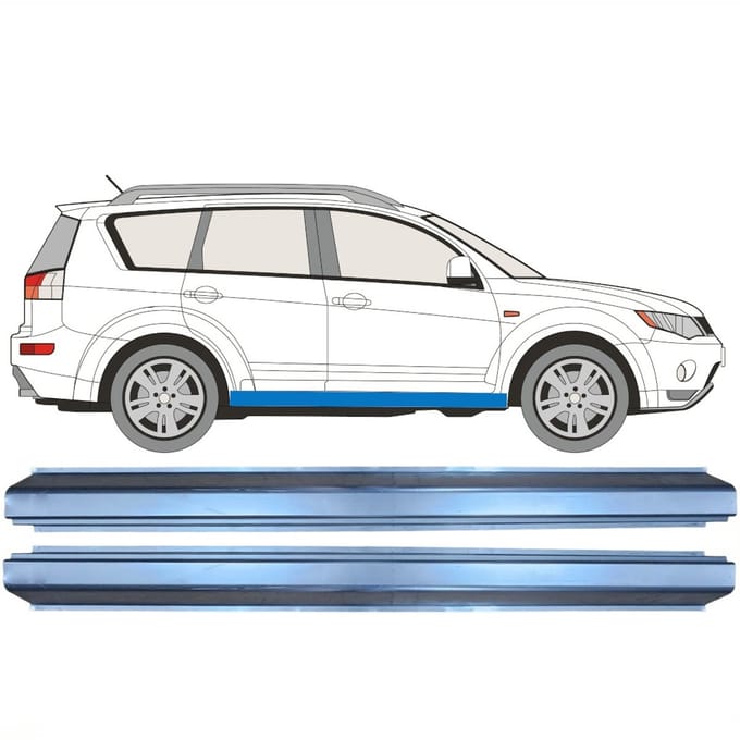 Reparatie dorpel voor Mitsubishi Outlander 2007-2012 / Links = Rechts / Set