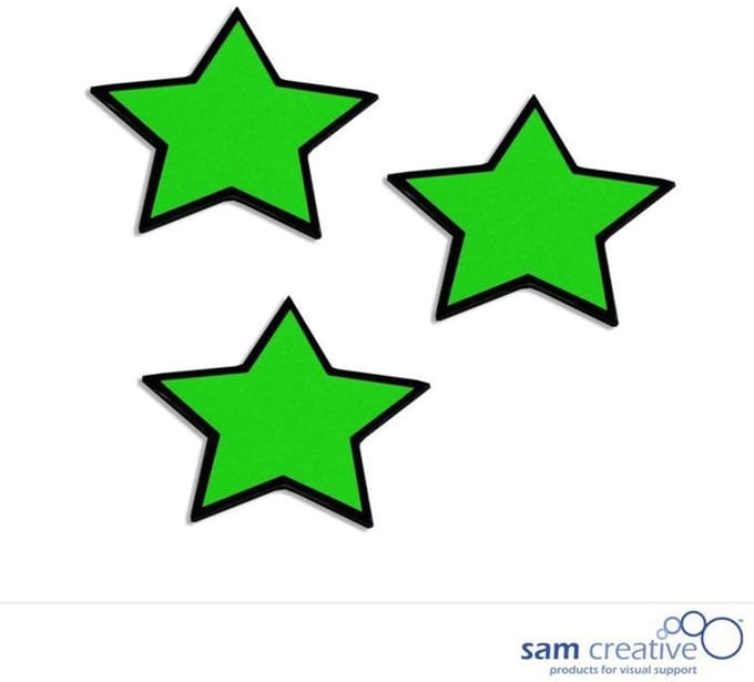 Sam Creative Whiteboard Magneten - Ster - 4x4 cm - Groen - 25 stuks