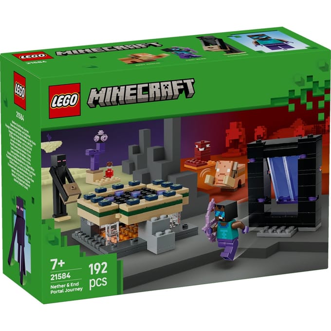 LEGO Minecraft - Reis naar de Nether en het End-Portaal Videogame Speelgoed voor Kinderen - 21584