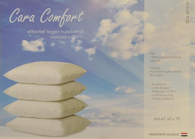 Cara Comfort Hoofdkussen - Dreampearls - 60x70 cm - Wit