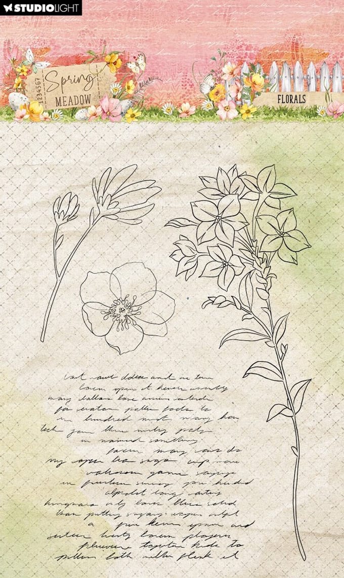 Clear stamps Florals - Spring meadow nr. 773