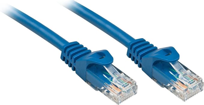 LINDY 48174 RJ45 Netwerkkabel, patchkabel CAT 6 U/UTP 3.00 m Blauw Onafgeschermd, Met anti-kniktule 1 stuk(s)