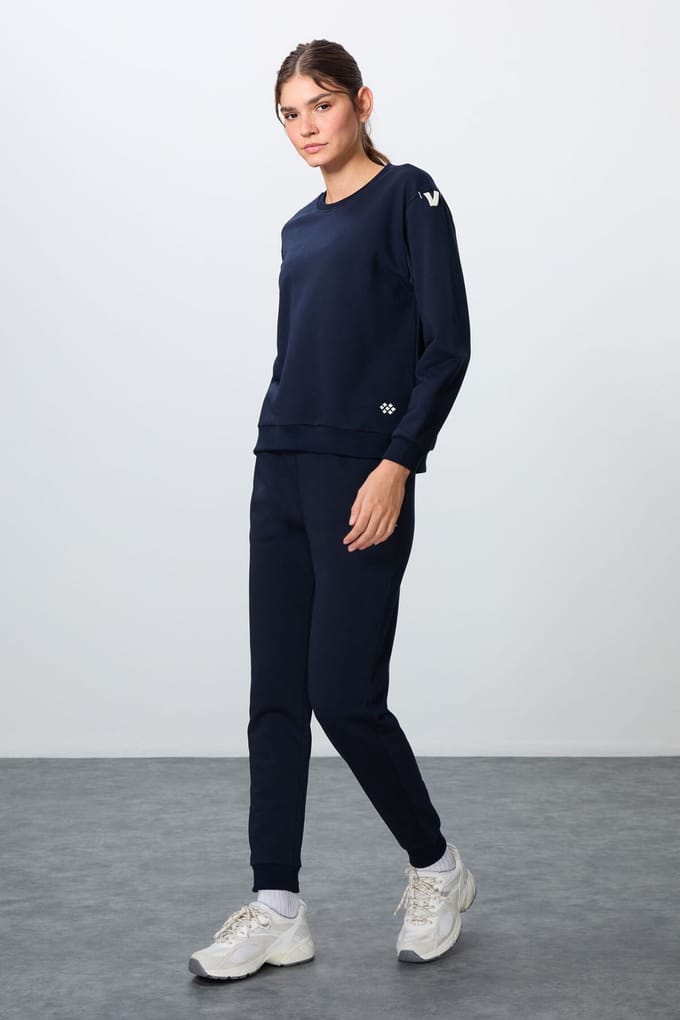 Oversized Katoen-polyester Sweater en Broek Set