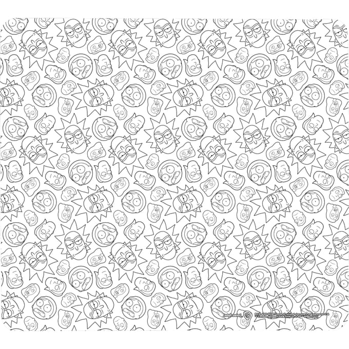 Rick And Morty Character Outlines Gaming Mouse Mat - Small