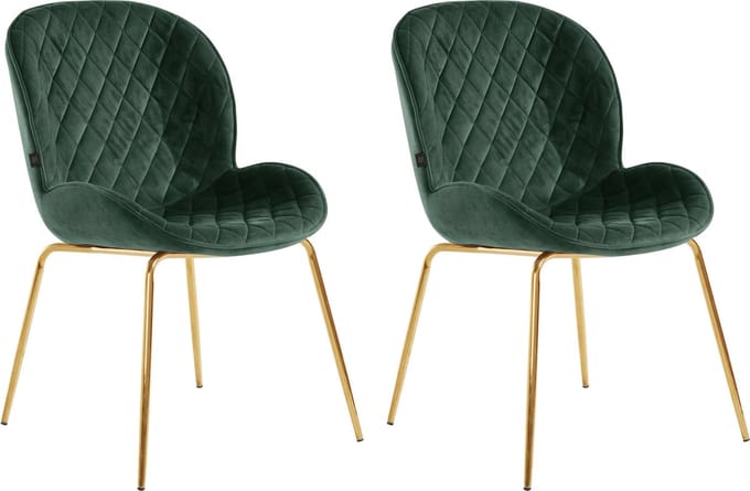 Mia-Eetkamerstoel - Set van 2 - Donkergroen