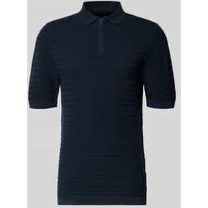 regular fit poloshirt met korte ritssluiting