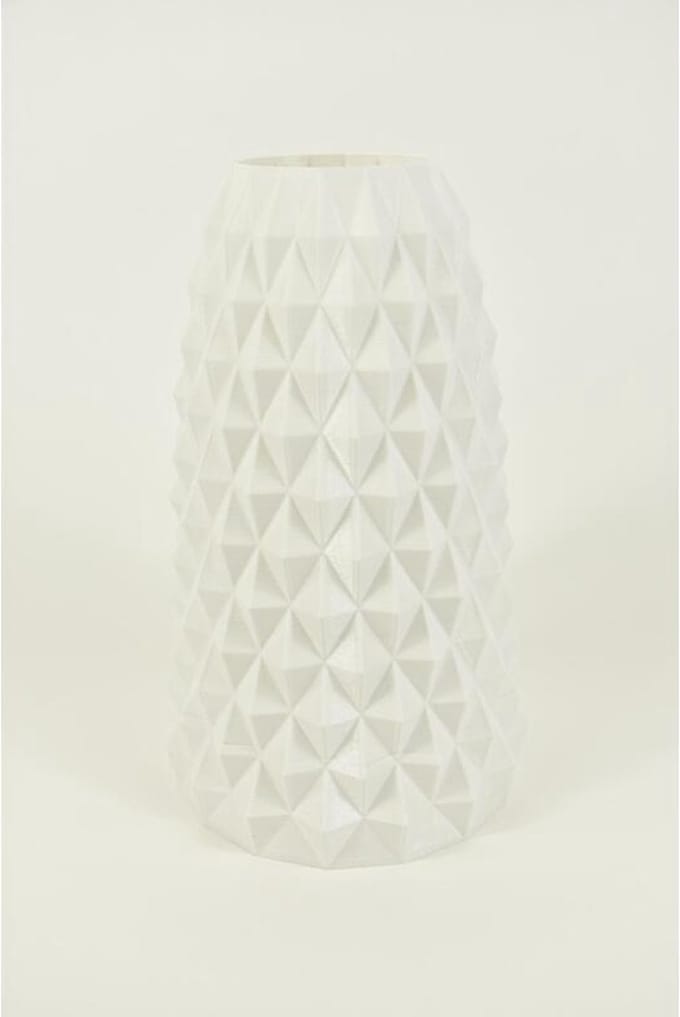 Woonaccessoires - Stekelvaas Wit, 3d Geprint D15 H24,5cm