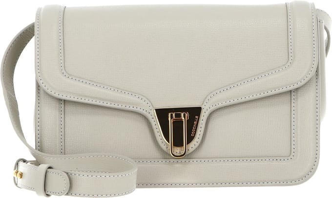 COCCINELLE Leren Schoudertas Marvin Twist Textured Handbag Gelso Beige