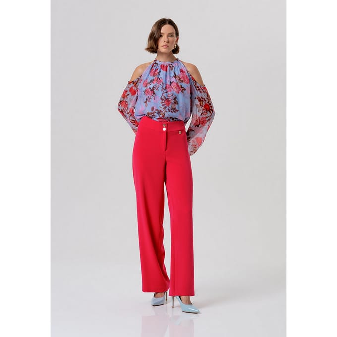 rode vrouw paleis broek