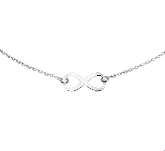 Zilver Gerhodineerde Collier infinity 1 1318779