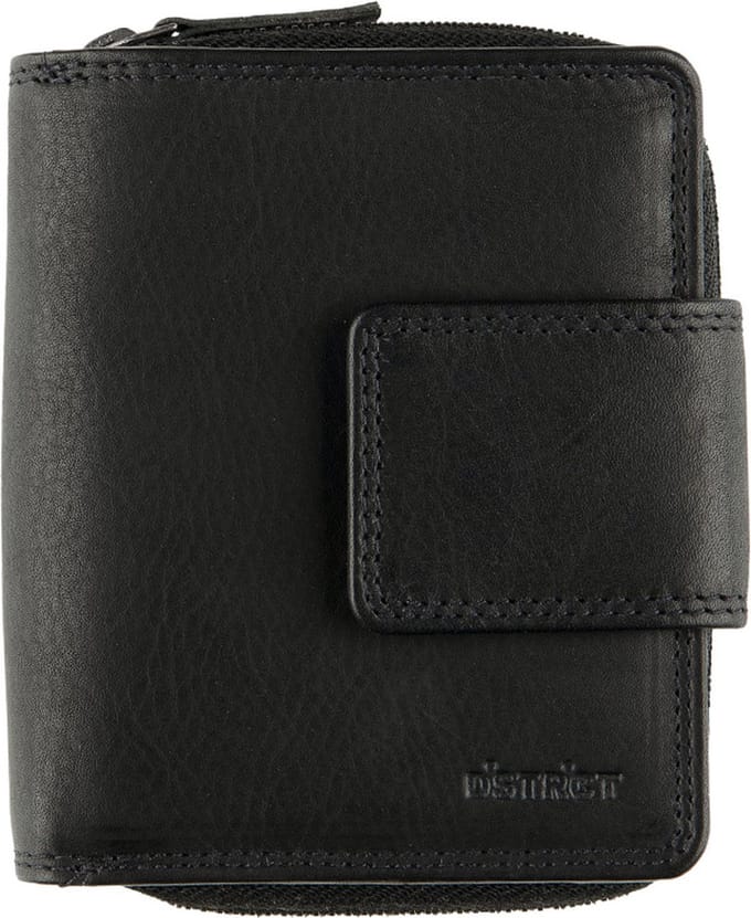 DSTRCT - Wax Lane - Dames portemonnee RFID Rits - Black