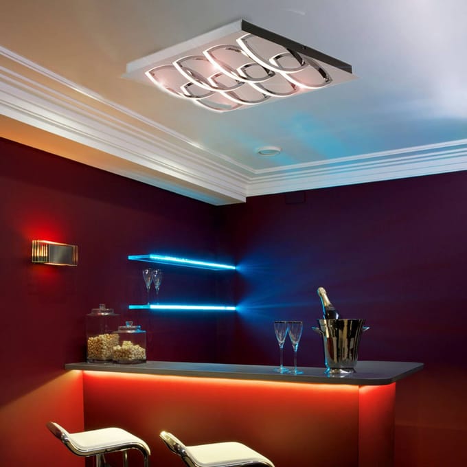 Näve LED plafondlamp Manchester 8-lamps