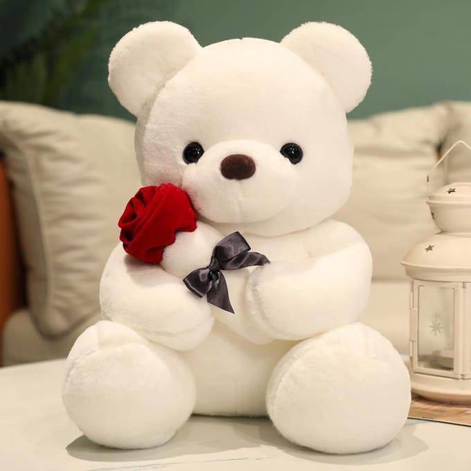 Rozen Beer Pluche Speelgoed Teddybeer Valentijnsdag Cadeau 35cm