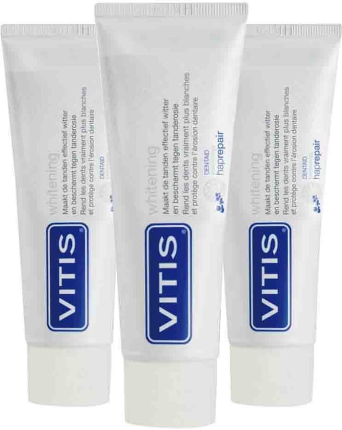 Vitis - Tandpasta Whitening - 3 x 75 ml - Voordeelverpakking