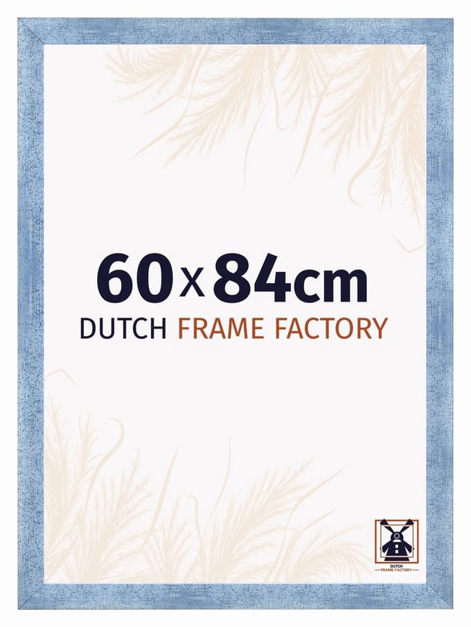 Fotolijst 60x84 cm - MDF - Helder Blauw Geveegd - Praag