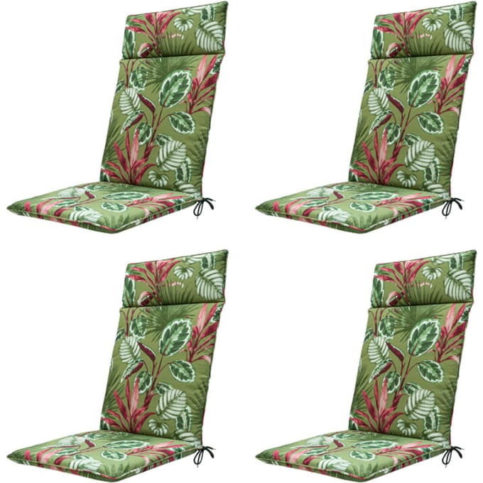 Madison - Tuinstoelkussen Hoge Rug Cala green - Ca. 120x50 cm - Set van 4