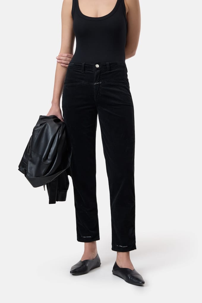 Closed Pedal Pusher Pants Black Maat: W25L32 | Straight Broeken Outlet | Dames | Zwart