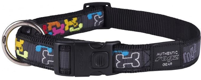Rogz classic collar - hondenhalsband - multi bone - Xlarge - 43-70 cm 2.5 cm - verstelbaar