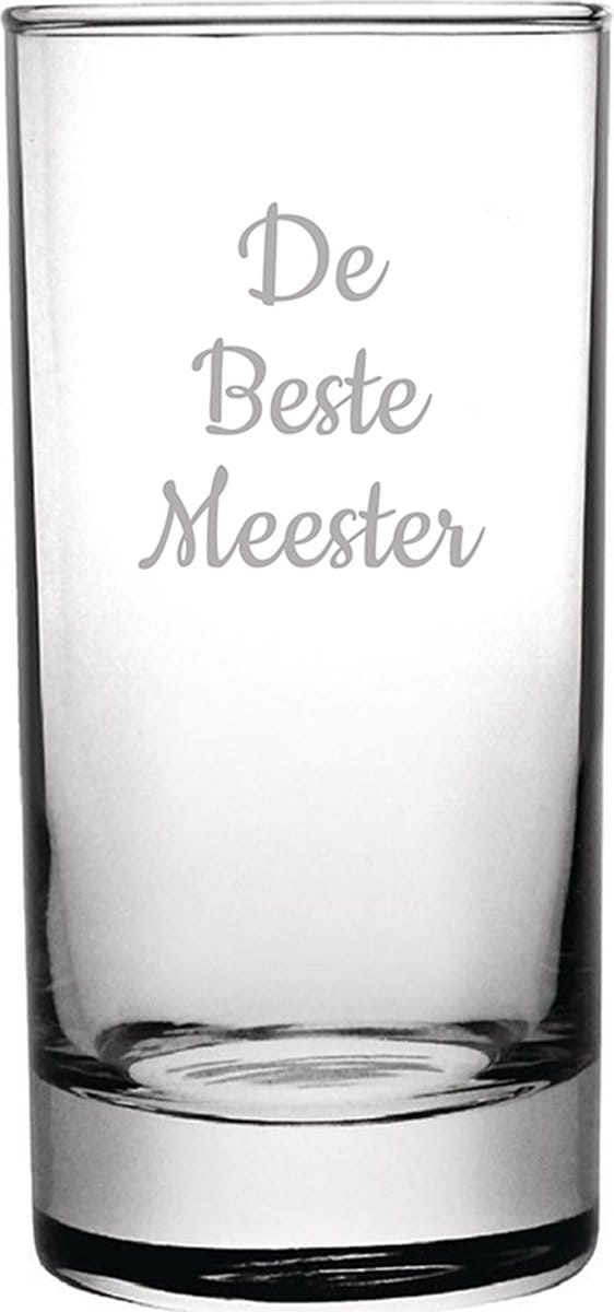 Gegraveerde longdrinkglas 28,5cl De Beste Meester