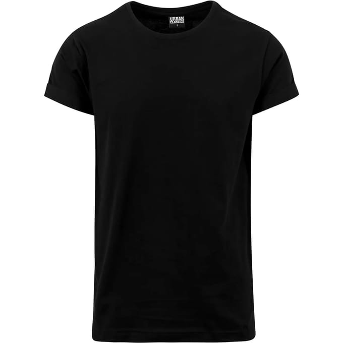Urban Classics - Turnup Heren T-shirt - M - Zwart