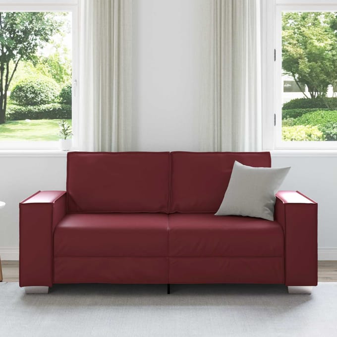 vidaXL - Loveseat - Wijnrood - 180 - cm - Kunstleer