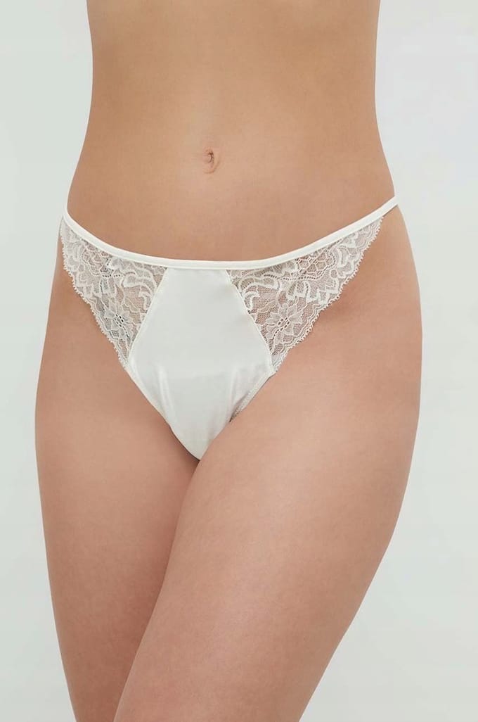Calvin Klein - Lace String Damesondergoed - Ecru - Maat M