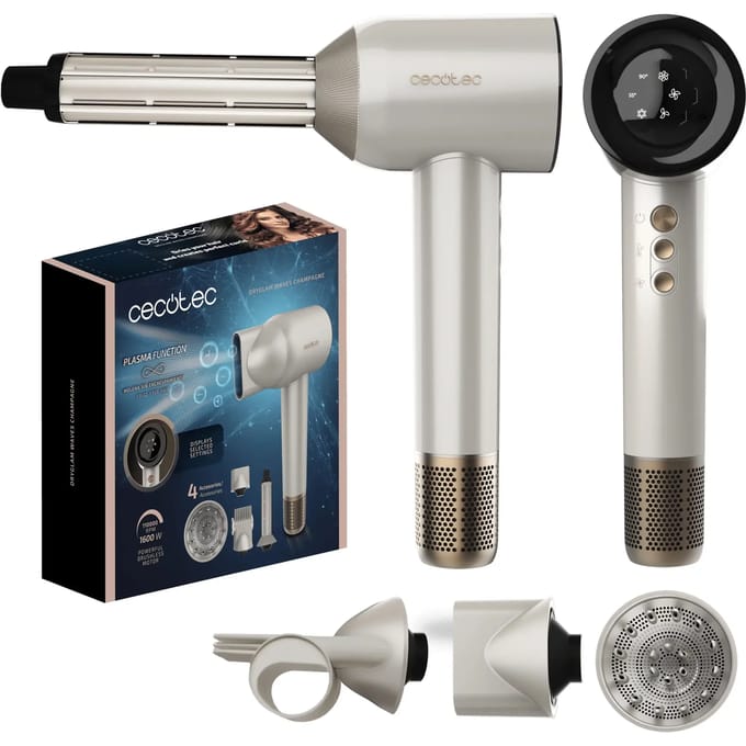 Föhn Cecotec DRY GLAM WAVES CHAMP 103715 Champagne 1600 W