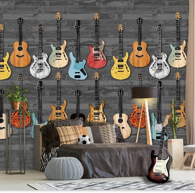 INGK Behang - Thomas - guitarelife black