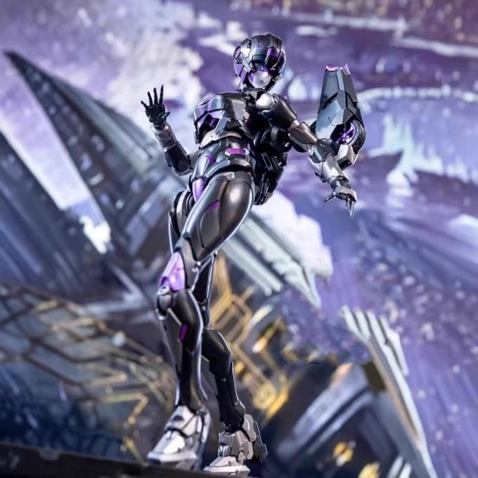 Meili Infinity M66337 Arcee Geïnspireerd door Riobot 17cm ABS Transformatie Assemblage Model Kit Actiefiguren Robot Speelgoed Verzamelaars black