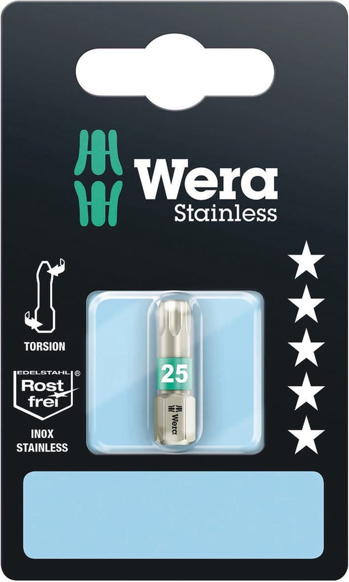 Wera 3867/1 TS SB SiS 05073624001 Torx-bit T 27 RVS D 6.3 1 stuk(s)