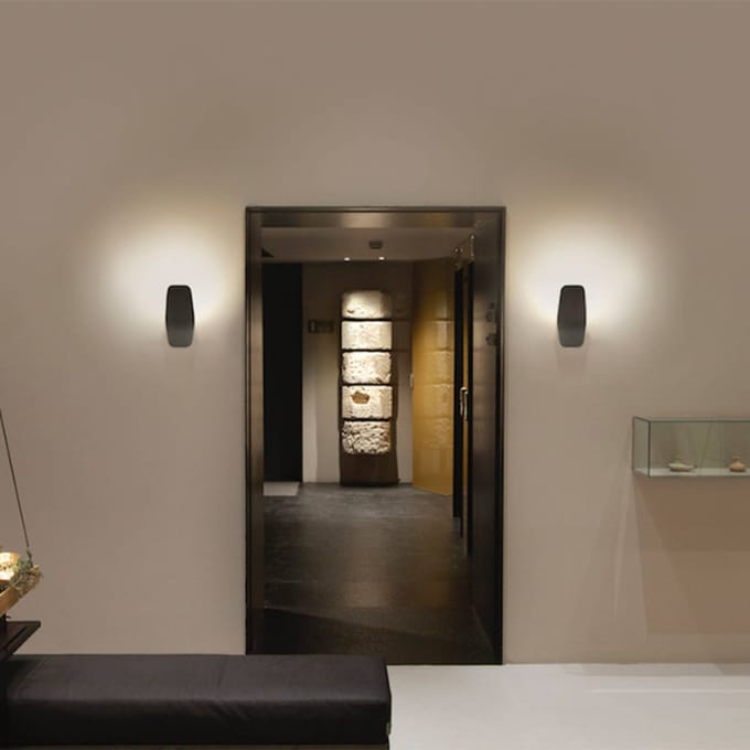 Casablanca Ashiya LED wandlamp, smaragdzwart