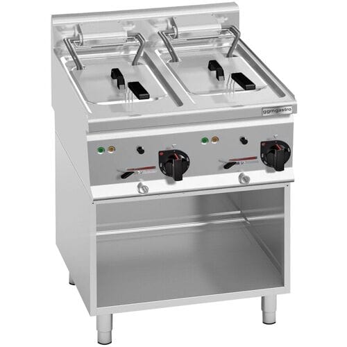 GGM Gastro Elektro Doppelfritteuse - 10+10 Liter - 12 kW - inkl. Untergestell