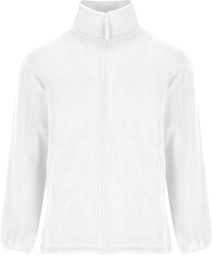 Wit Premium Fleece unisex vest Roly Artic maat L