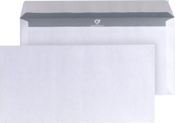 Envelop Din lang zelfklevend wit 80g 1000 stuks - POSTHORN, groothandel in enveloppen Envelopes