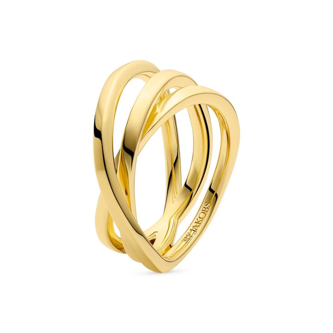 Sif Jakobs Spirale Dames Ring 925 Sterling Silver - Goud - 17.75 mm / maat 56