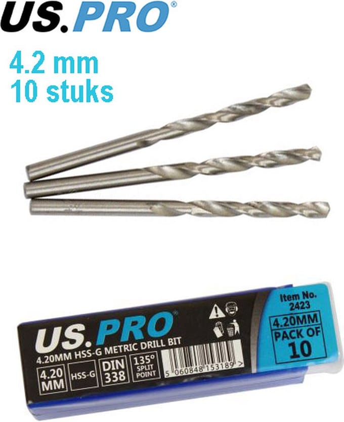 Metaal boren HSS-G 4.2 mm (10 stuks)