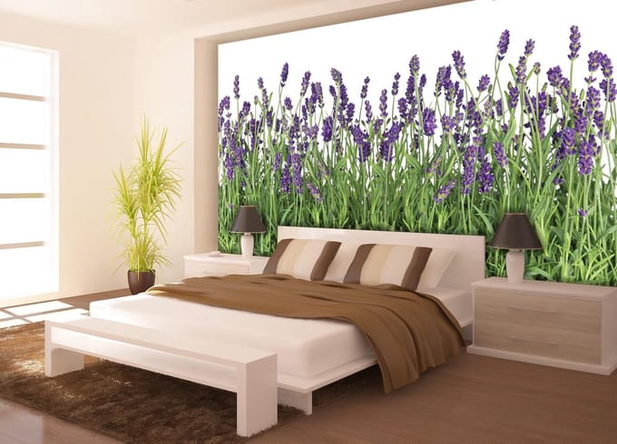 Flowers Lavender Photo Wallcovering