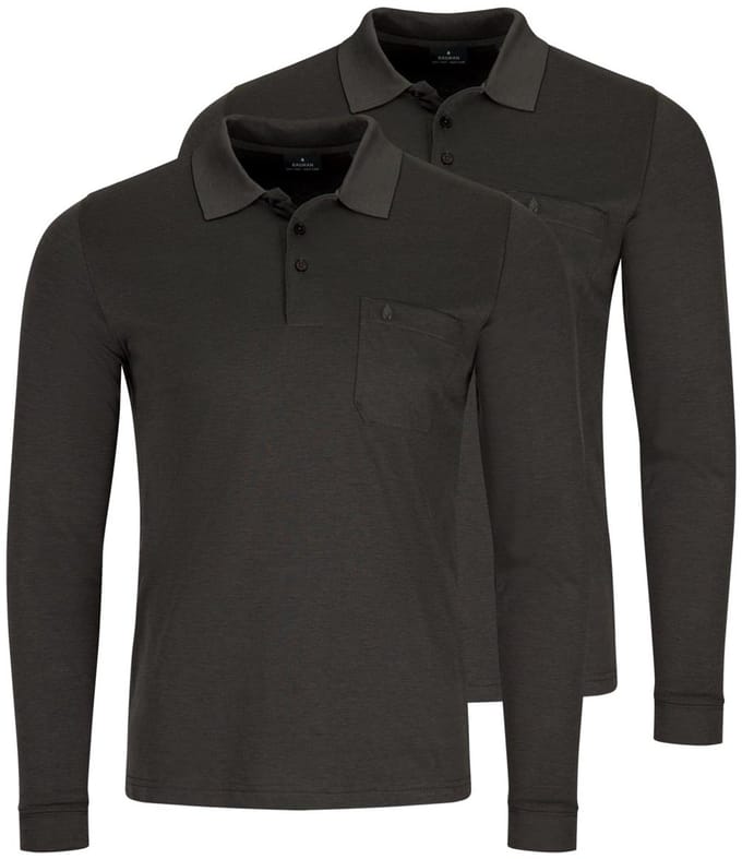 RAGMAN Heren poloshirt 2 pack Basic
