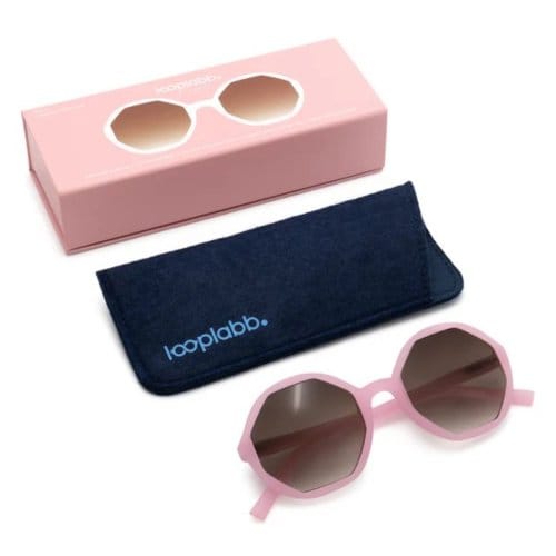 Looplabb zonnebril sterkte +2,00 model lolita licht roze