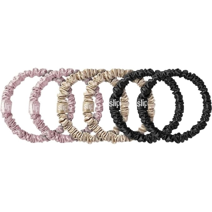 Slip Pure Silk Skinny Scrunchies - Various Colours - Black, Pink, Caramel